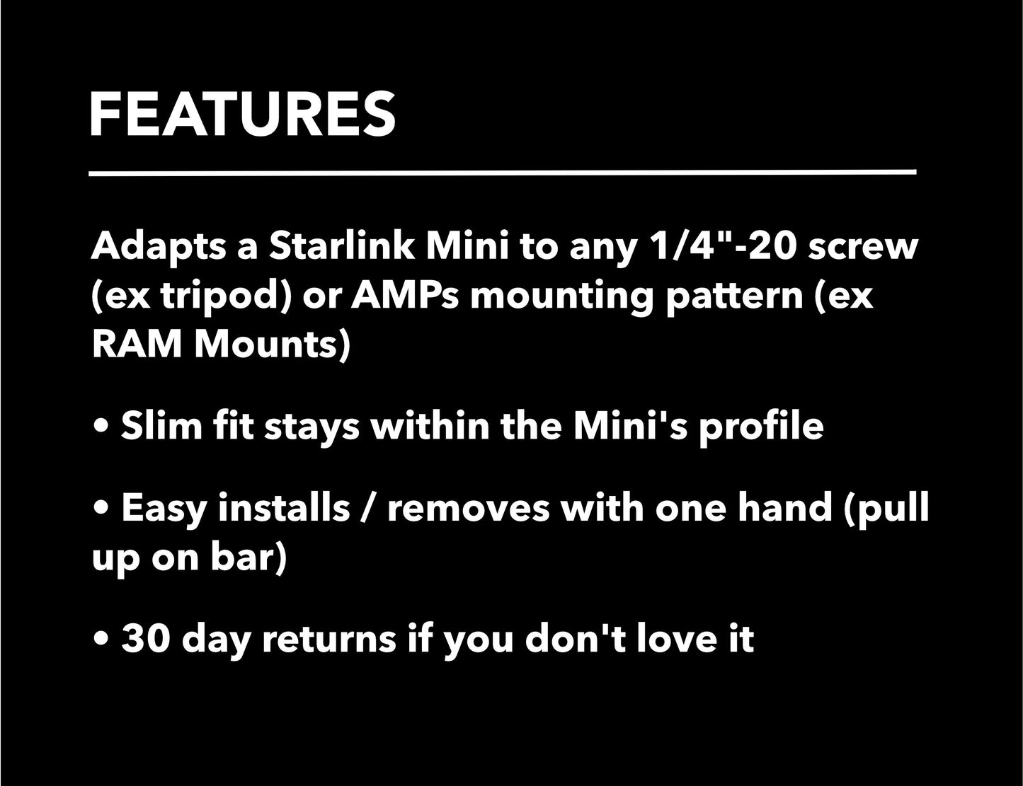 Tripod Adapter+ for Starlink Mini (Works With All Mini Versions)