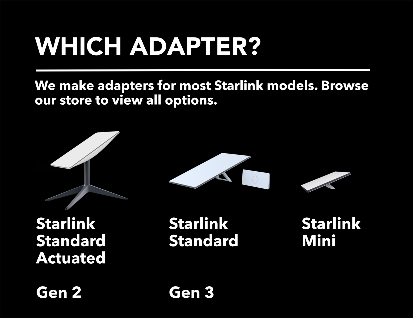 Tripod Adapter for Starlink Actuated (Gen 2)
