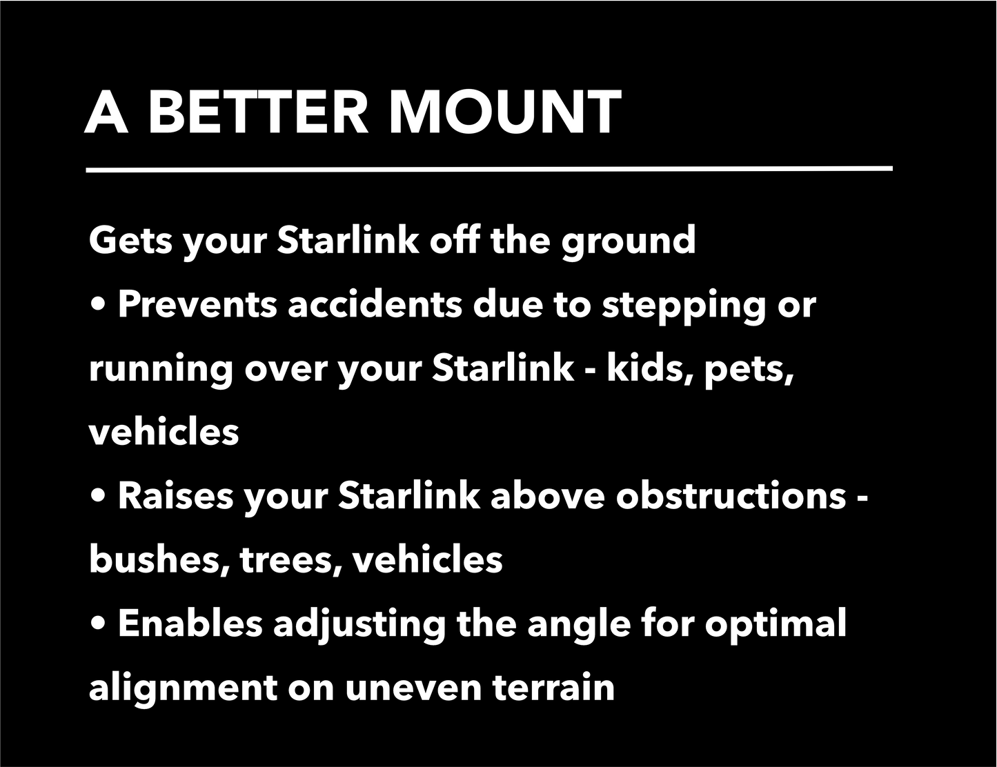 Starlink Tripod Adapter Mount (Gen 3 - Starlink Standard)